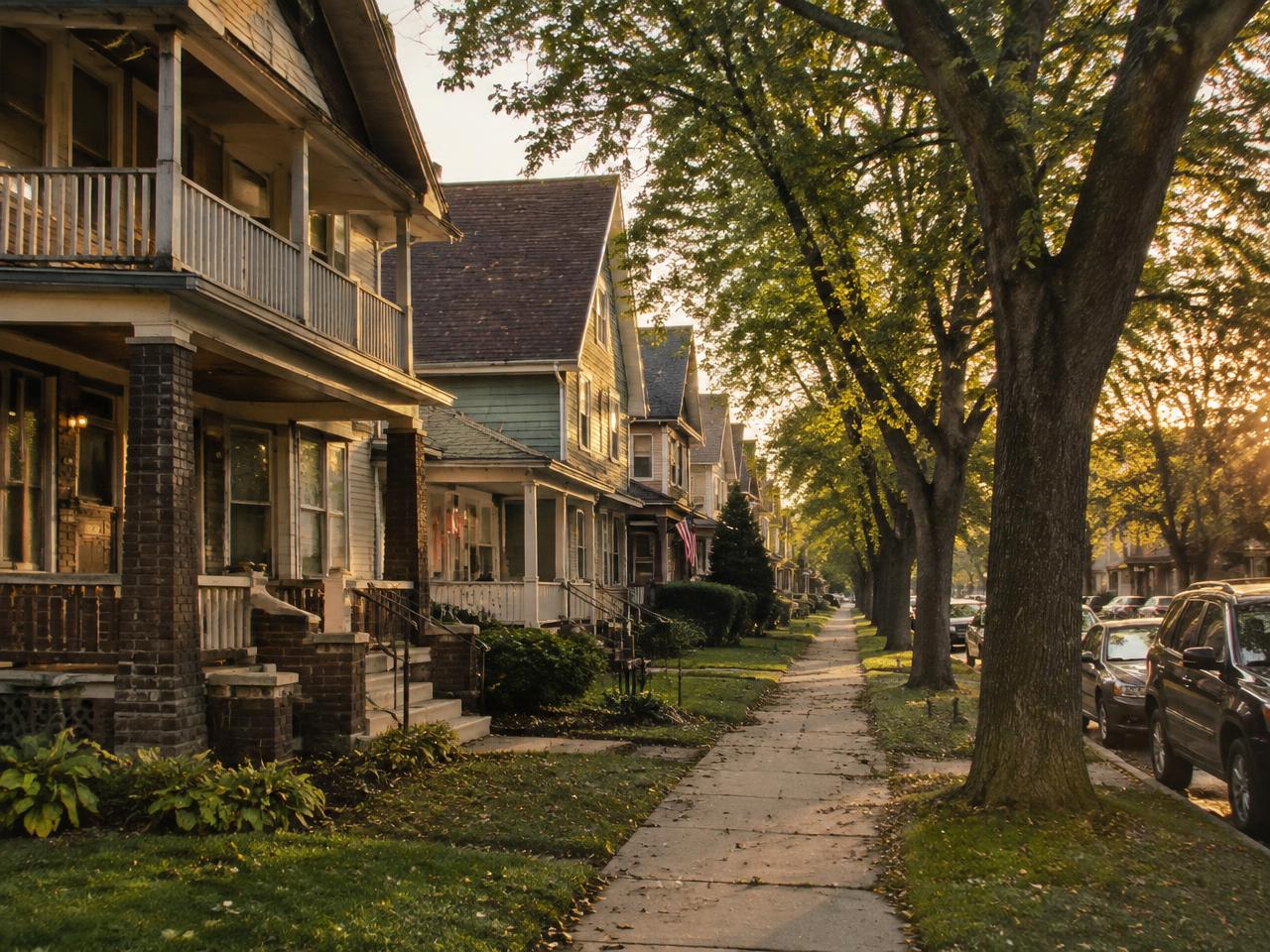 Wisconsin neighborhood street
